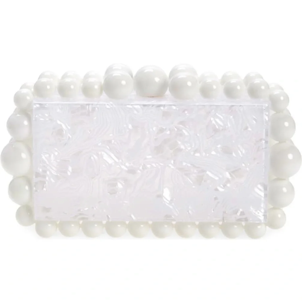 Cult Gaia Eos Beaded Acrylic Box Clutch - Picture 3 of 12